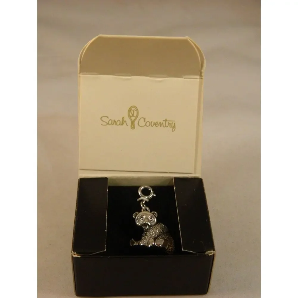 Sarah Coventry Panda Pendant Original Box, 1979 Endangered Species Series 9009
